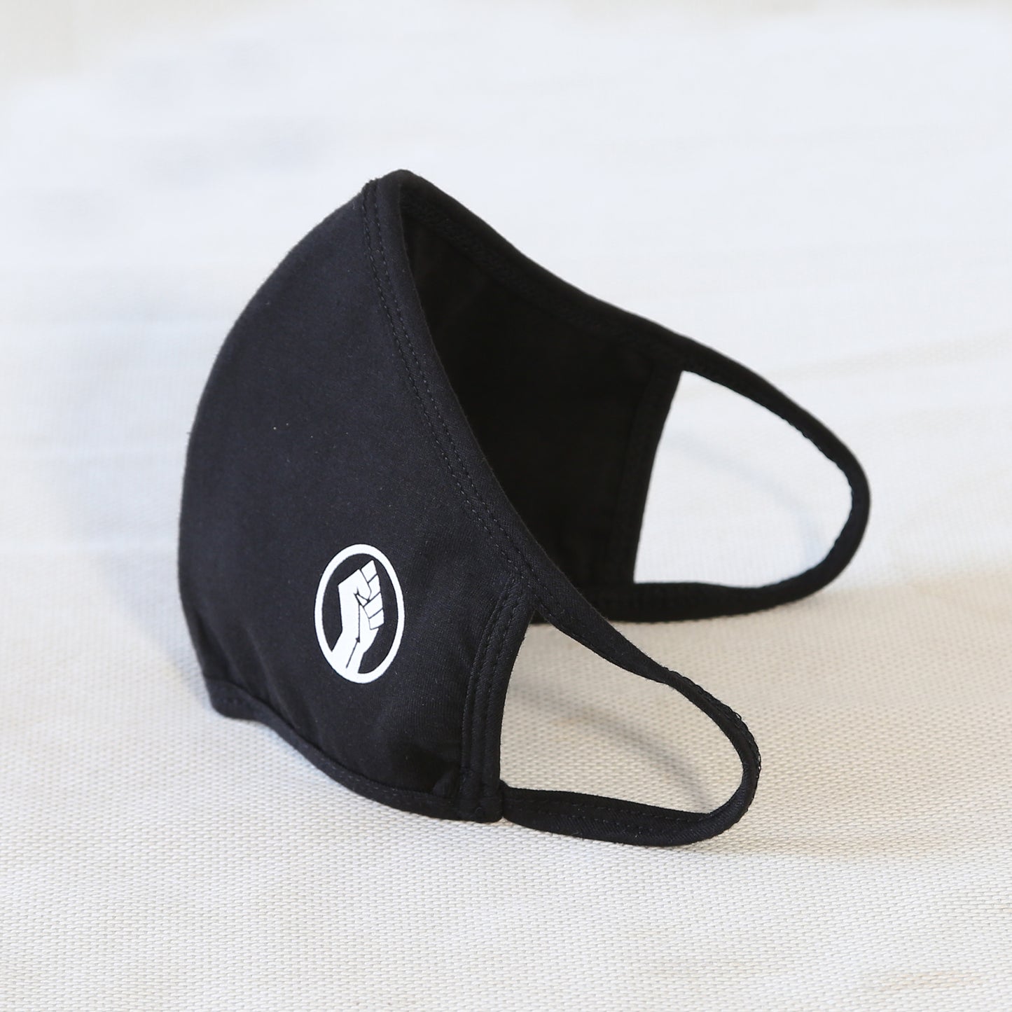 BLM Reusable Cloth Face Mask Covering, Black Lives Matter Fist Logo 2-Layer Cotton Outdoor Mask