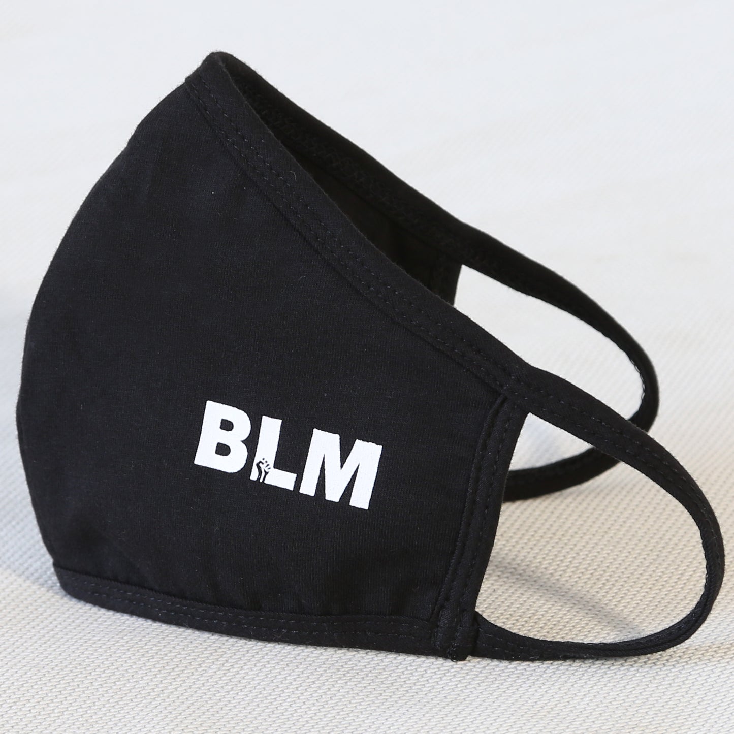 BLM Reusable Cloth Face Mask Covering, Black Lives Matter Letter Logo 2-Layer Cotton Outdoor Mask