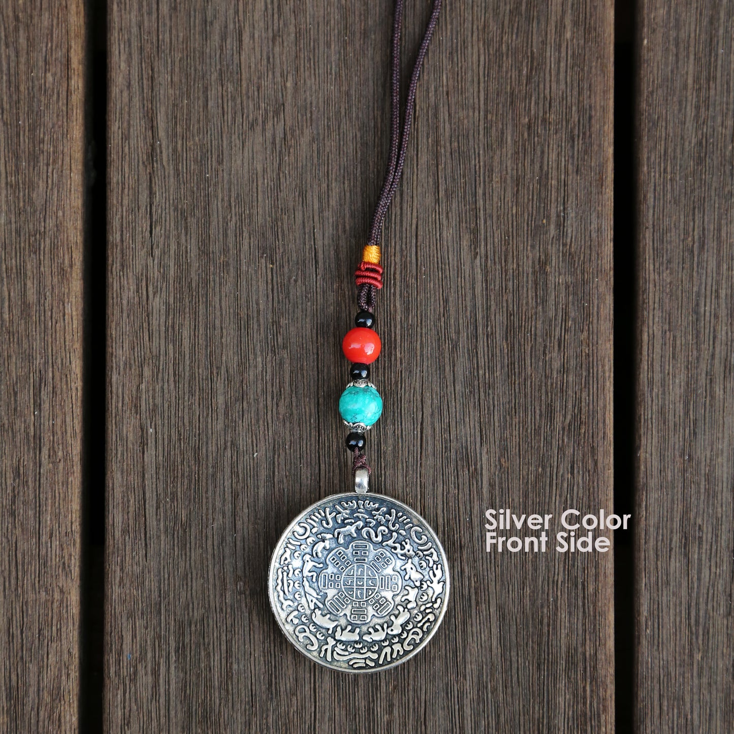 Tibetan Talisman & Ashtamangala Protection Charm Keychain Lanyard, Chinese Bagua Car Charm