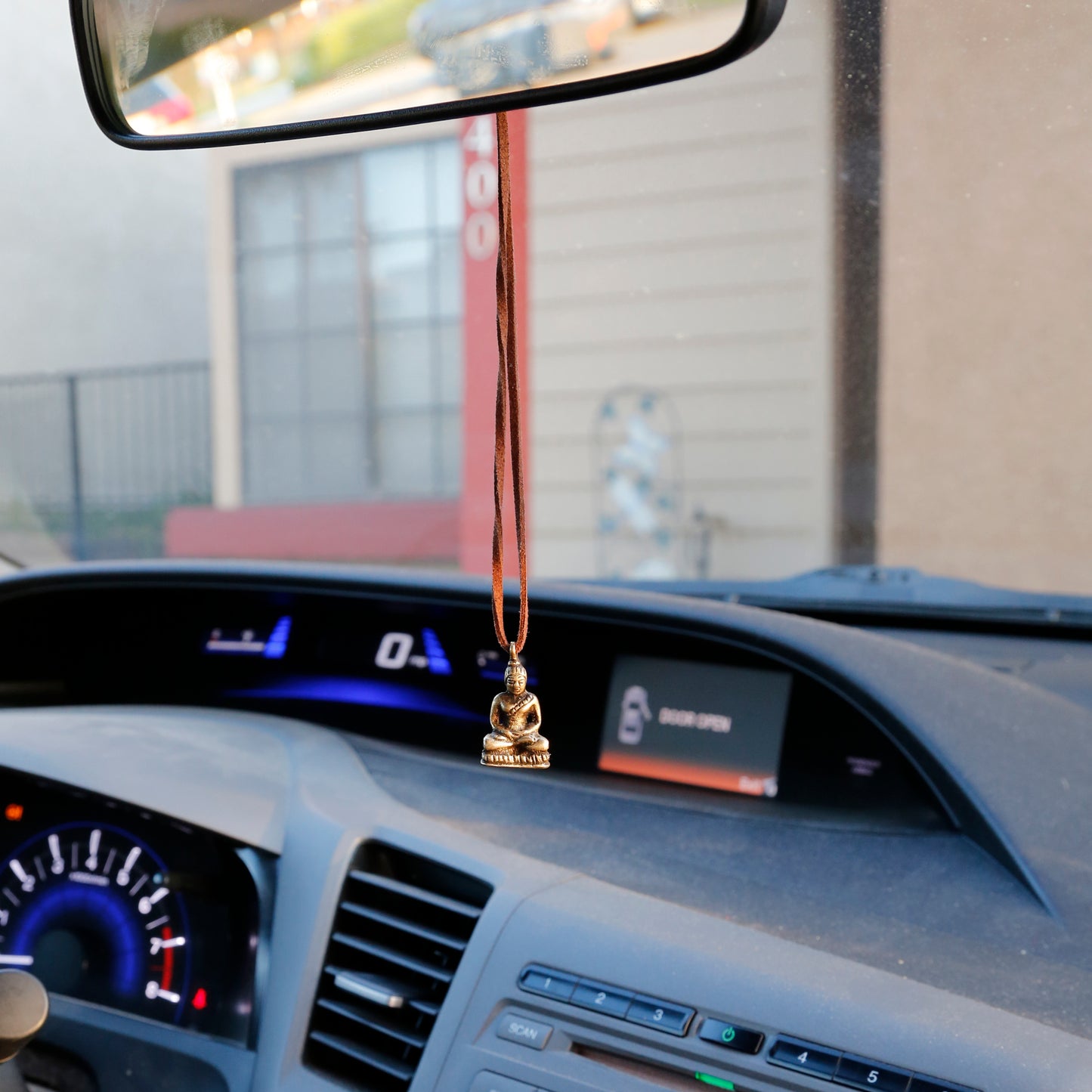 Tibetan Vintage Buddha Adjustable Necklace, Protection Rear View Mirror Charm #20 - ZentralDesigns
