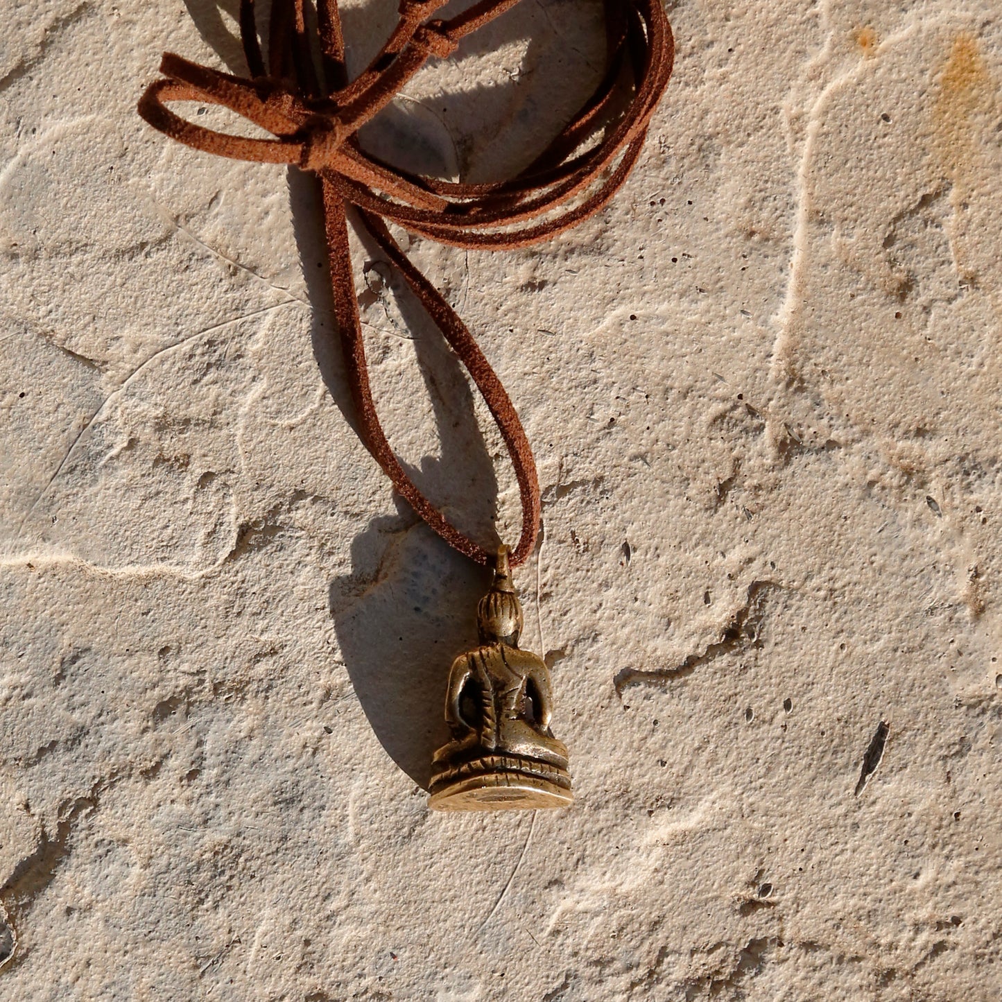 Tibetan Vintage Buddha Adjustable Necklace, Protection Rear View Mirror Charm #20 - ZentralDesigns