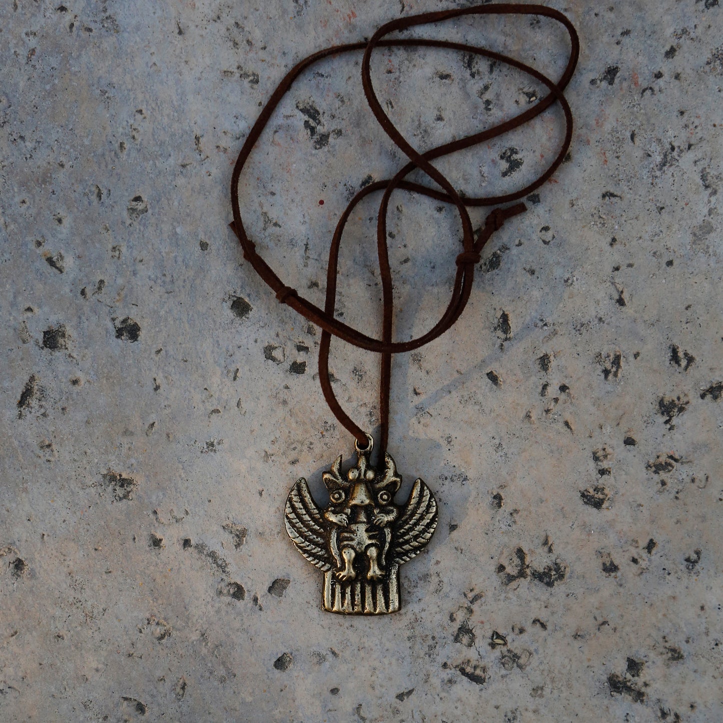 Vintage Tibetan Garuda Bird Necklace, Adjustable Tibetan Buddhism Charm #26 - ZentralDesigns
