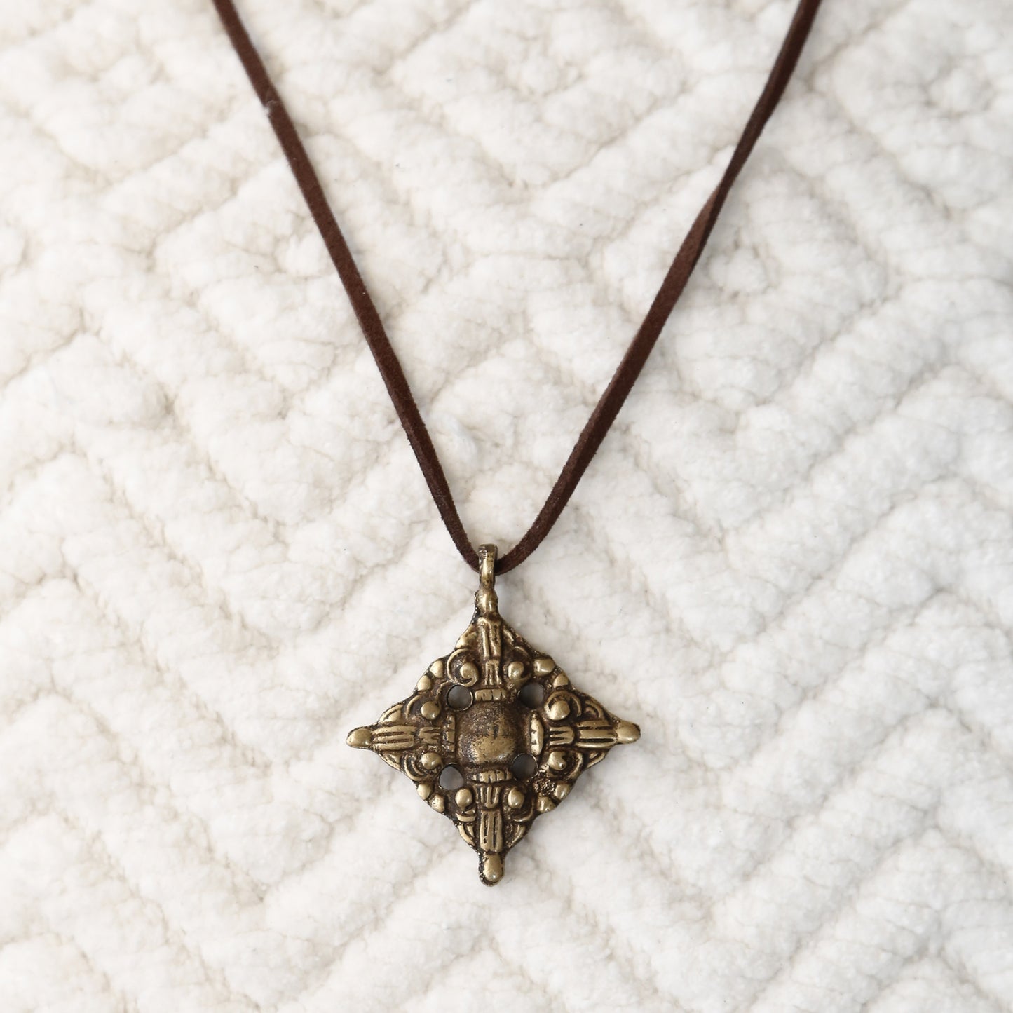 Tibetan Buddhism Vajra Symbol Necklace, Tibetan Wisdom Rear View Mirror Charm #4.
