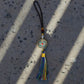 Tibetan Buddhist Vajra Color Tassel Protection Keychain Zipper Charm, Buddhism Rearview Mirror Charm, Chinese FengShui Car Charm Lanyard Keychain (R)