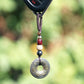 Tibetan Om Prayer Brass Keychain Bag Charm, Car Mirror Ornament, Chinese Buddhist Lanyard (S)