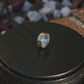 Dual Color Yin Yang Brass and Sterling Silver Spinner Ring, Taoist Ba Gua Ring (K)