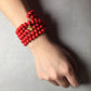 Red Cinnabar 108 Bead Mala Necklace, 108 Bead Mala Wrap Bracelet.