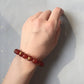 Ninja 9 Hand Seals Red Agate Onyx Bracelet, Japanese Ninja Kanji Beaded Bracelet.