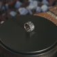 Yin Yang Dragon Sterling Silver Mens Ring, Meditation Ring (D)