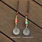 Colored Talisman & Prayer Wheel Protection Zipper Charm, Tibetan Style Keychain, Chinese Bagua Car Charm (T)