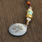 Colored Talisman & Prayer Wheel Protection Zipper Charm, Tibetan Style Keychain, Chinese Bagua Car Charm (T)