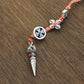 Tibetan Buddhist Vajvakilaka Prong Protection Zipper Charm, Buddhism Rearview Mirror Charm, Tibetan Style Keychain Car Charm (R)
