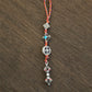 Tibetan Buddhist Vajra Protection Zipper Charm, Buddhism Rearview Mirror Charm, Tibetan Style Keychain Car Charm (R)