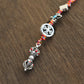Tibetan Buddhist Vajra Protection Zipper Charm, Buddhism Rearview Mirror Charm, Tibetan Style Keychain Car Charm (R)