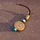 Tibetan Buddhist Vajra Protection Keychain Zipper Charm, Buddhism Rearview Mirror Charm, Chinese FengShui Car Charm Lanyard Keychain (R)