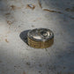 Dual Color Yin Yang Brass and Sterling Silver Spinner Ring, Taoist Ba Gua Ring - ZentralDesigns