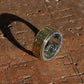 Dual Color Yin Yang Brass and Sterling Silver Spinner Ring, Taoist Ba Gua Ring - ZentralDesigns