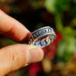 Chain-style Tibetan Prayers Symbols Buddhism Sterling Silver Ring, Buddhist Mens Ring - ZentralDesigns