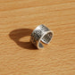 Vintage Style Tibetan Buddhist Prayers Adjustable Silver Ring, Buddhist Sutra Mens Ring - ZentralDesigns