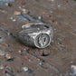 Guan Yin Bodhisattva Praying Hand Sterling Silver Ring, Tibetan Buddhism Ring.