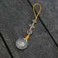 Silver Color Talisman Protection Zipper Charm, Tibetan Style Keychain, Chinese Bagua Car Charm - Large.