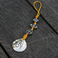 Silver Color Talisman Protection Zipper Charm, Tibetan Style Keychain, Chinese Bagua Car Charm - Large.