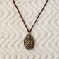 Tibetan Buddha Symbol Adjustable Necklace, Rear View Mirror Charm #9.