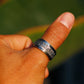 Tibetan Buddhist Prayer Silver Spinner Ring, Mens Meditation Ring, Buddhist Symbol Ring - ZentralDesigns