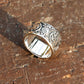 Yin Yang Dragon Sterling Silver Mens Ring, Meditation Ring.