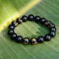 Buddhist Prayers Black Onyx Mens Beaded Bracelet, Tibetan Buddhism Prayers Mala Bracelet - ZentralDesigns