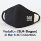 BLM Reusable Cloth Face Mask Covering, Black Lives Matter Fist Logo 2-Layer Cotton Outdoor Mask